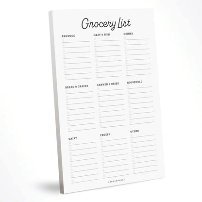 cardamonoly magnet shopping list planning pad showing side