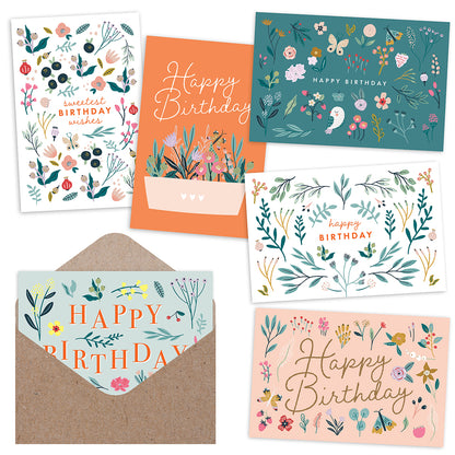 Floral Birthday Greeting Cards