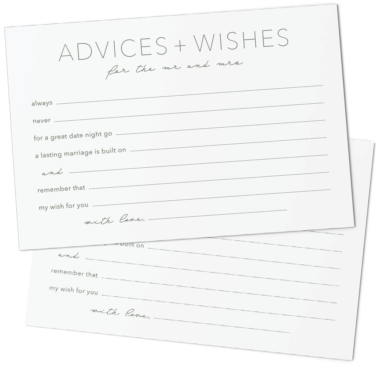 Advice & Wishes Landscape - For the Newly Weds