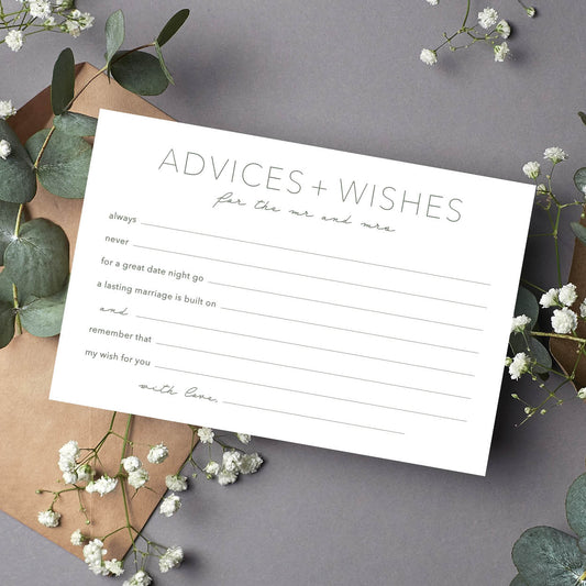 Advice & Wishes Landscape - For the Newly Weds