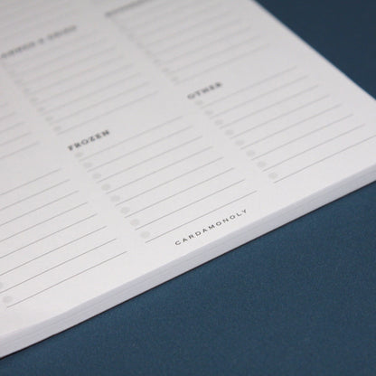 Non-Magnet Grocery List Planning Pad