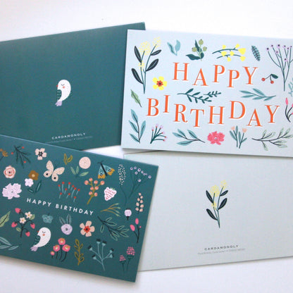 Floral Birthday Greeting Cards